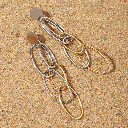 Jovial Long Gold Silver Earring