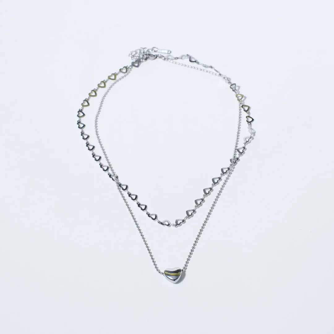 Falling In Love Silver Necklace