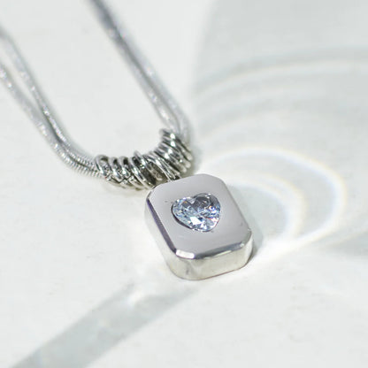 Sweetheart Vintage Silver Necklace