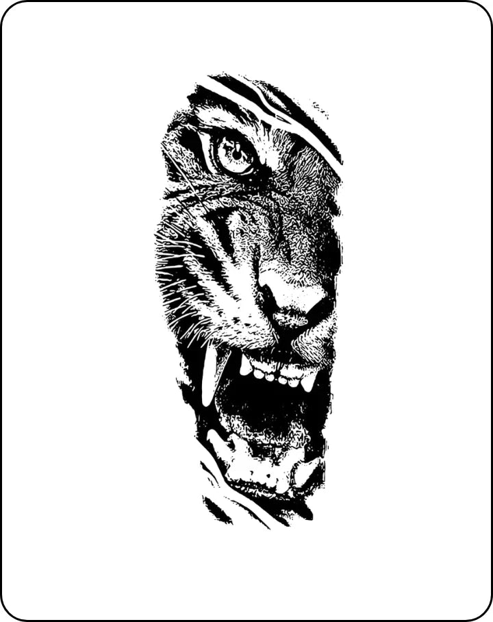 Angry Tiger tattoos