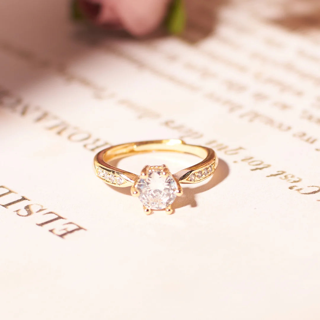 Gold-Tone Engagement Ring
